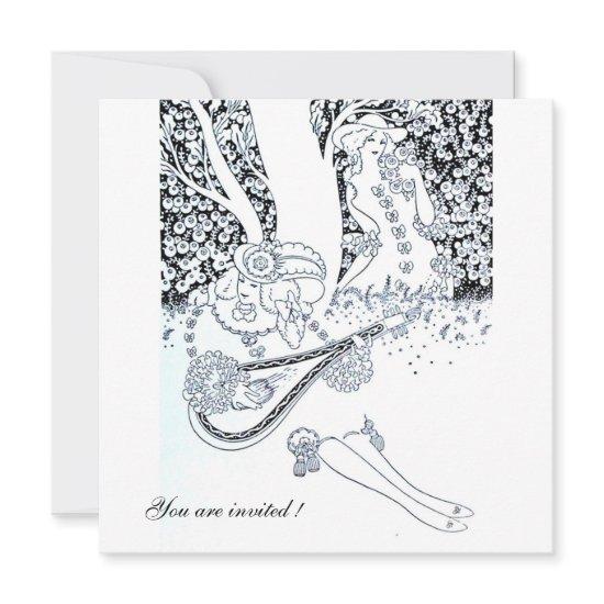 ROMANCE,ROMANTIC LOVERS BLACK WHITE WEDDING PARTY