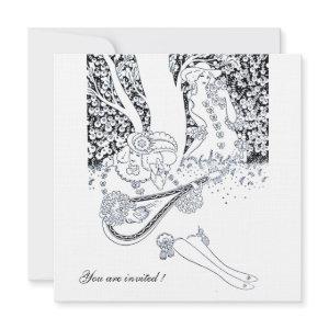 ROMANCE,ROMANTIC LOVERS BLACK WHITE WEDDING PARTY
