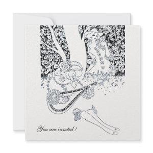 ROMANCE,ROMANTIC LOVERS BLACK WHITE WEDDING PARTY