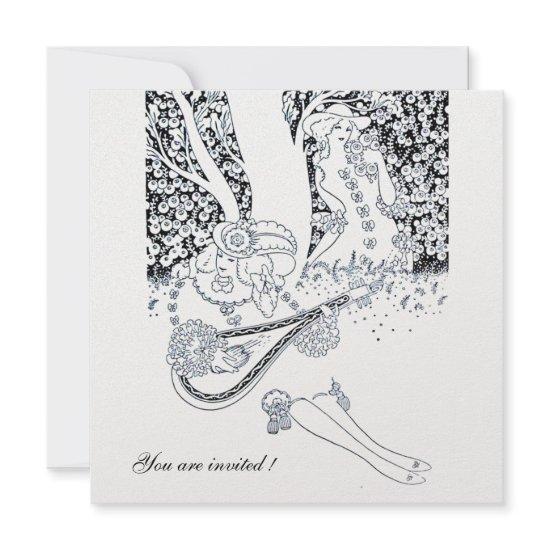 ROMANCE,ROMANTIC LOVERS BLACK WHITE WEDDING PARTY
