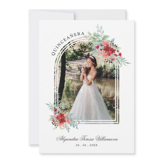 Romantic Arch Spanish Quinceañera Photo Floral