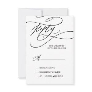 Romantic Calligraphy | Flourish Simple RSVP Card