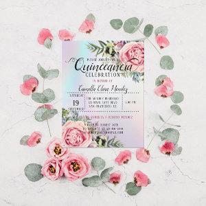 Romantic Elegant Floral Quinceañera
