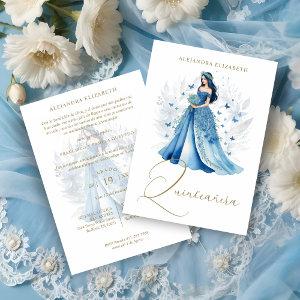 Romantic Glam Spanish Quinceañera Blue Shades