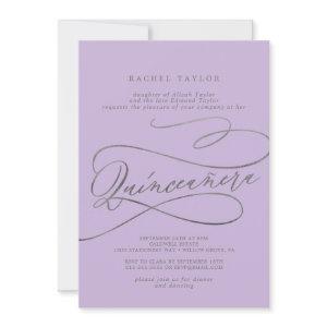 Romantic Lilac Calligraphy Quinceañera