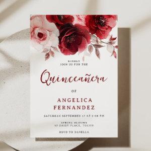 Romantic Ruby Red Rose Quinceanera Party