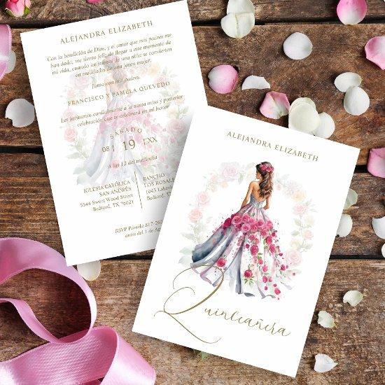 Romantic Spanish Quinceañera in Pink Shades