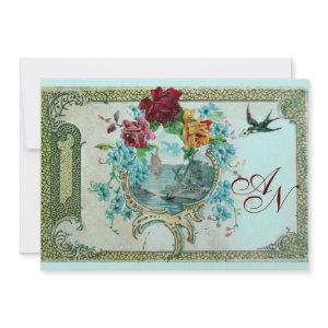 ROMANTİCA 3 MONOGRAM gold metallic paper Announcement