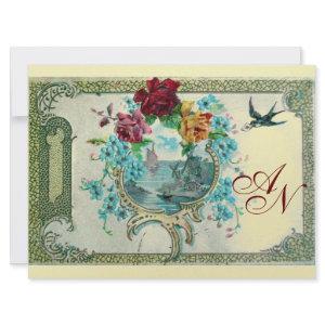 ROMANTİCA 3 MONOGRAM gold metallic paper Announcement