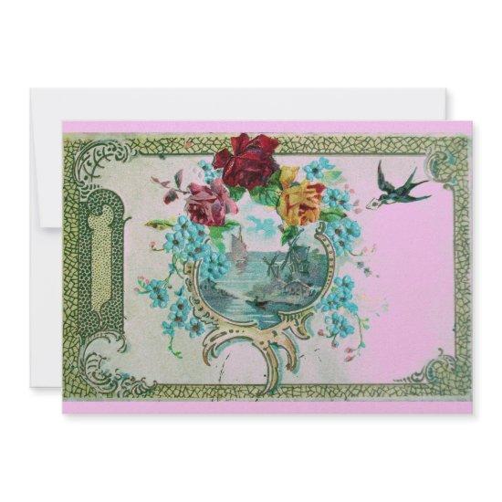 ROMANTICA 3 ,pink gold metallic Save The Date
