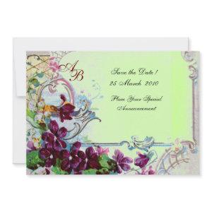 ROMANTICA  4 MONOGRAM, Purple Green Wedding Party
