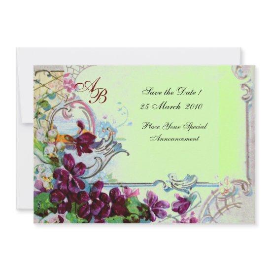 ROMANTICA  4 MONOGRAM, Purple Green Wedding Party