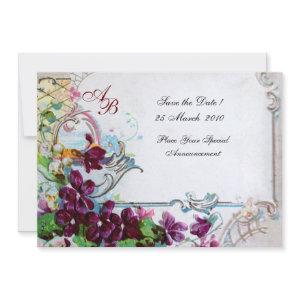 ROMANTICA  4 MONOGRAM Purple White Wedding Party