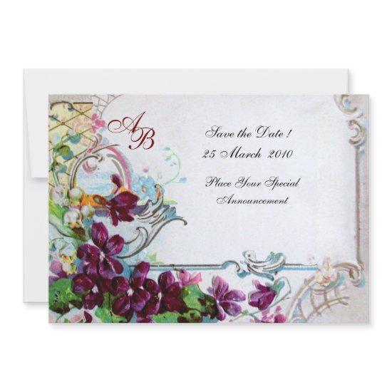 ROMANTICA  4 MONOGRAM Purple White Wedding Party