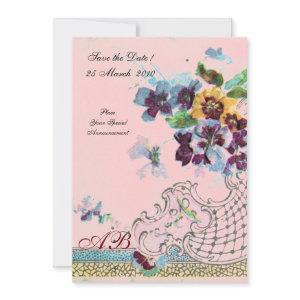ROMANTİCA Blue Pink Floral Wedding Monogram