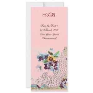 ROMANTİCA Blue Pink Floral Wedding Programme