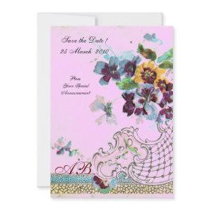 ROMANTİCA Blue Pink Lilac Floral Wedding Monogram