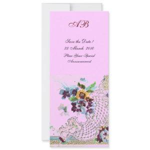 ROMANTİCA Blue Pink Lilac Floral Wedding Programme