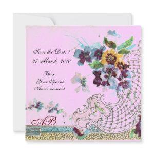ROMANTICA Floral Blue Pink Lilac Wedding Pansies