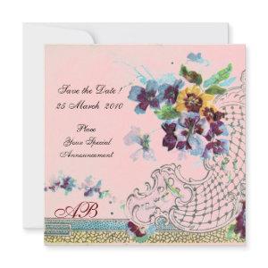 ROMANTICA Floral Purple Blue Pink Wedding Pansies