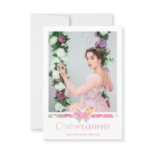 Romantica Foto Quinceañera with Spanish Butterfly