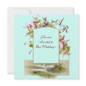 ROMANTİCA MONOGRAM /CYCLAMENS,pink green blue