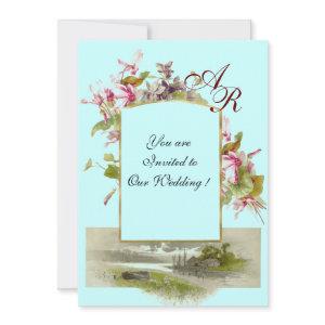 ROMANTİCA MONOGRAM / CYCLAMENS, pink green blue