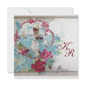 ROMANTİCA  MONOGRAM ,ice metallic paper Announcement