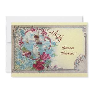 ROMANTICA  MONOGRAM, red blue pink yellow gold