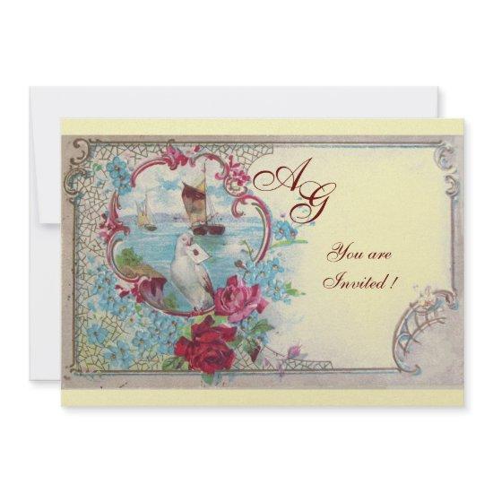 ROMANTICA  MONOGRAM, red blue pink yellow gold