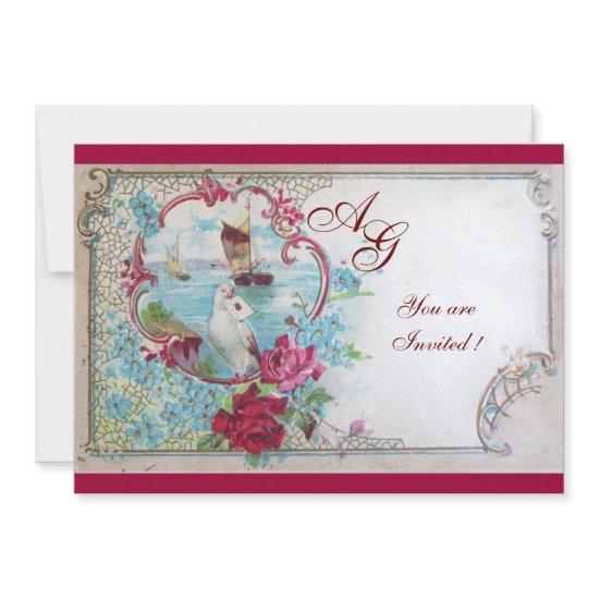 ROMANTICA  MONOGRAM, red white blue