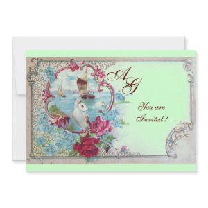 ROMANTICA  MONOGRAM, red white blue pink green