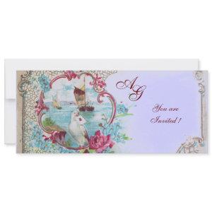 ROMANTICA  MONOGRAM, red white blue pink