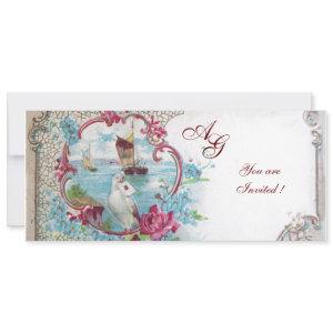 ROMANTICA  MONOGRAM, red white blue pink