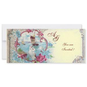 ROMANTICA  MONOGRAM, red white blue pink yellow
