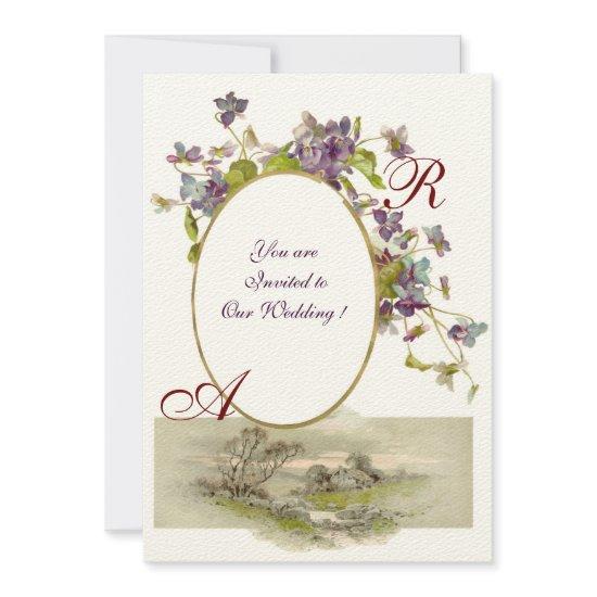 ROMANTİCA MONOGRAM /VIOLETS,green purple,cream