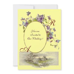 ROMANTİCA MONOGRAM / VIOLETS, green purple, yellow