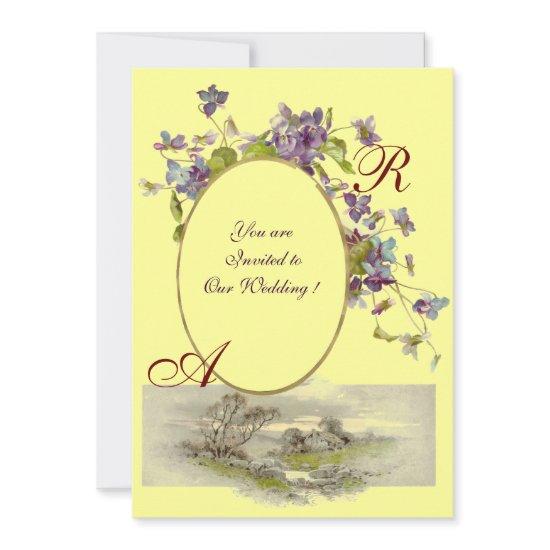 ROMANTİCA MONOGRAM / VIOLETS, green purple, yellow