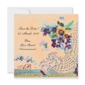 ROMANTİCA Orange Peach Floral Wedding Momogram