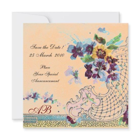 ROMANTİCA Orange Peach Floral Wedding Momogram