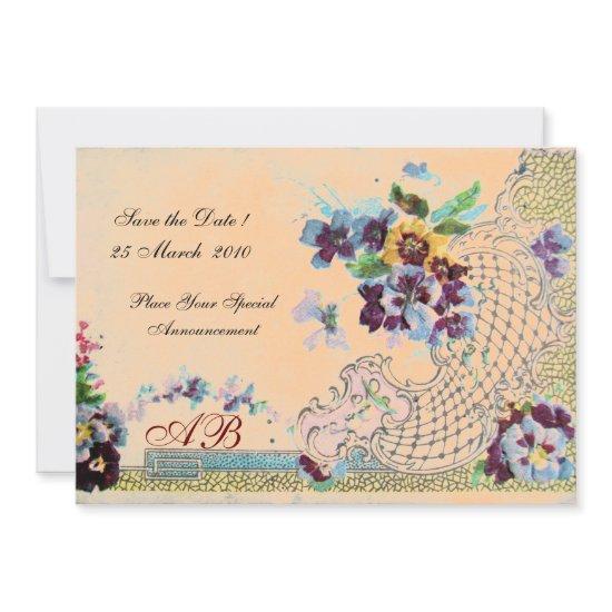 ROMANTİCA Peach Orange Floral Wedding Monogram