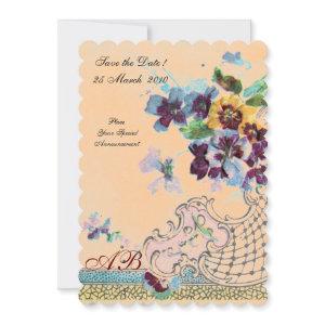 ROMANTİCA Peach Orange Wedding Floral Monogram