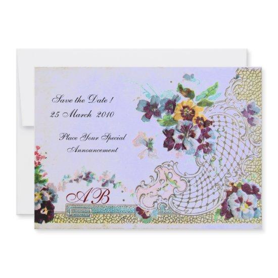 ROMANTİCA Pink Blue Floral Wedding Monogram