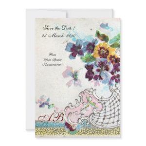 ROMANTİCA Pink Blue White Wedding Floral Monogram