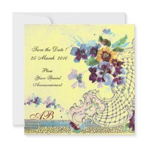 ROMANTICA Pink Blue Yellow Floral Wedding Monogram