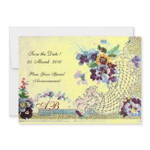 ROMANTICA Pink Blue Yellow Floral Wedding Monogram