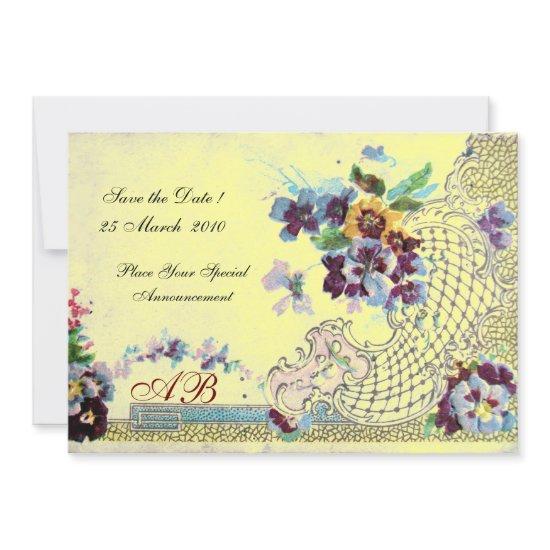 ROMANTICA Pink Blue Yellow Floral Wedding Monogram