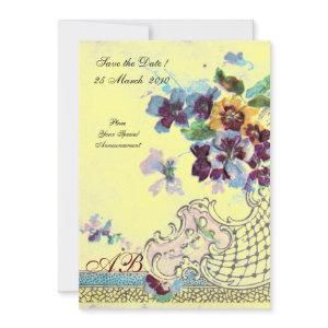 ROMANTICA Pink Blue Yellow Floral Wedding Monogram