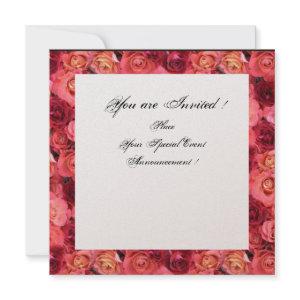 ROSE FIELD MONOGRAM,Pink,Red Black White Champagne