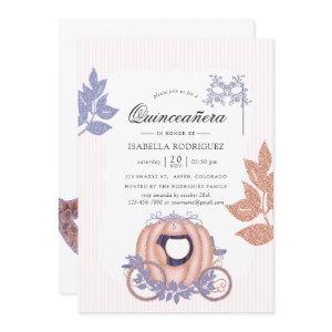 Rose Gold and Lilac Glitter Princess Quinceañera